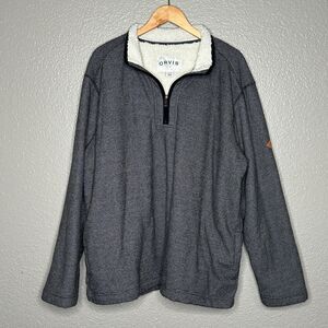 ORVIS BRIGHTON SHERPA LINED PULLOVER QUARTER ZIP XXL